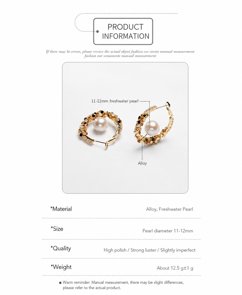 Vintage Gold Pearl Hoop Earrings | Baroque Freshwater Pearl Statement Earrings | Luxury Retro Jewelry for Women