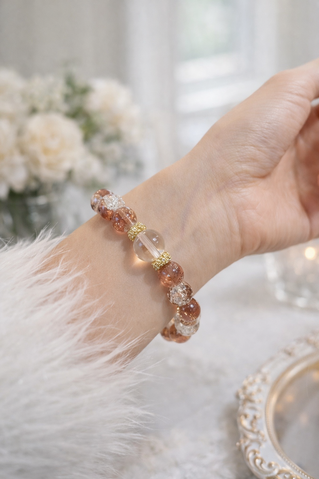 Confidence & Prosperity Aura Bracelet · Golden Clear Quartz